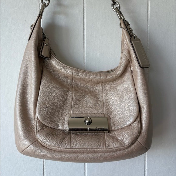 Coach Kristin Champagne Leather Hobo Shoulder Bag - Picture 5 of 16